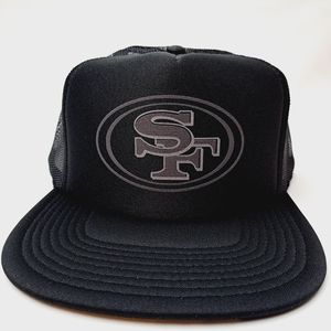 San Francisco 49ers Foam Trucker Mesh Snapback Cap Hat Black New